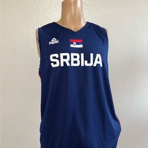 Peak Serbia Basketball Jersey